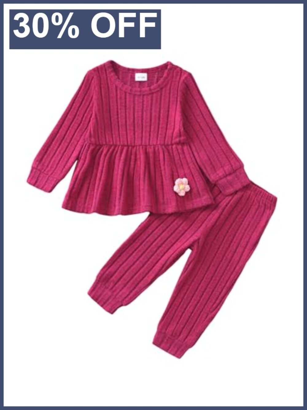 Toddler Girls Fall Winter Outfit Set Long Sleeve Top Pants